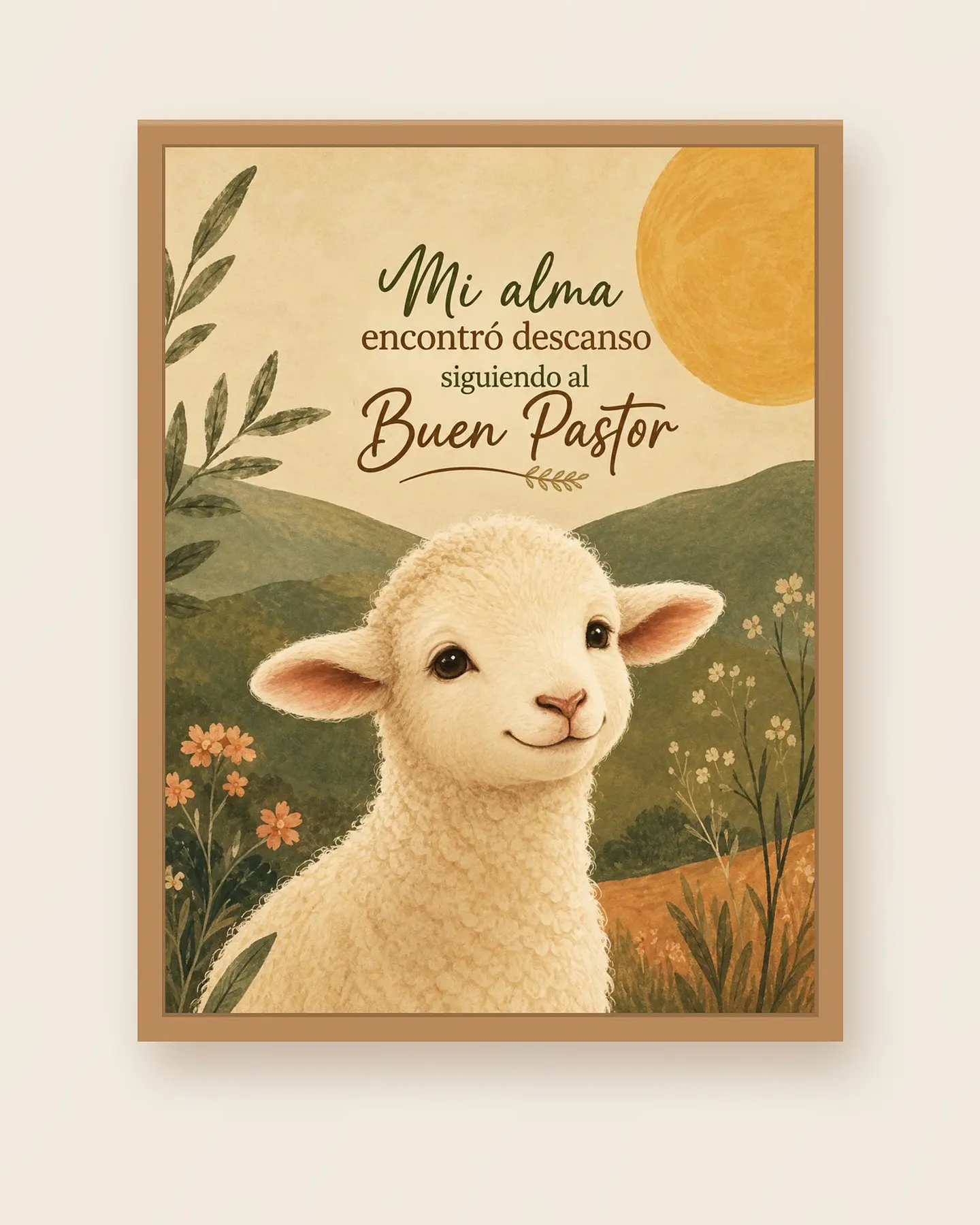 Mi alma encontró descanso siguiendo al Buen Pastor (cordero) · SF-01 1