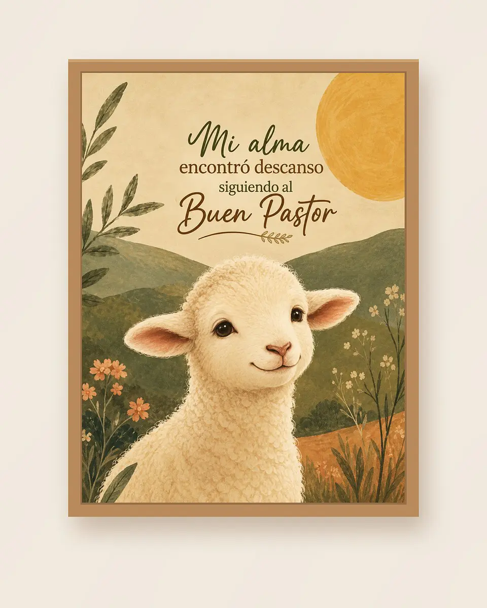 Mi alma encontró descanso siguiendo al Buen Pastor (cordero) · SF-01 1
