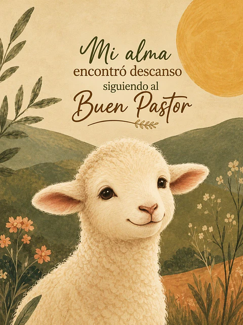 Mi alma encontró descanso siguiendo al Buen Pastor (cordero) · SF-01