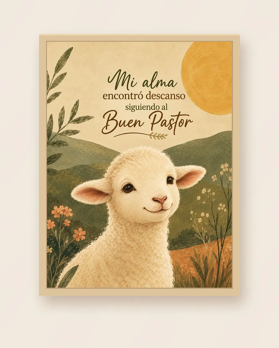 Mi alma encontró descanso siguiendo al Buen Pastor (cordero) · SF-01 3