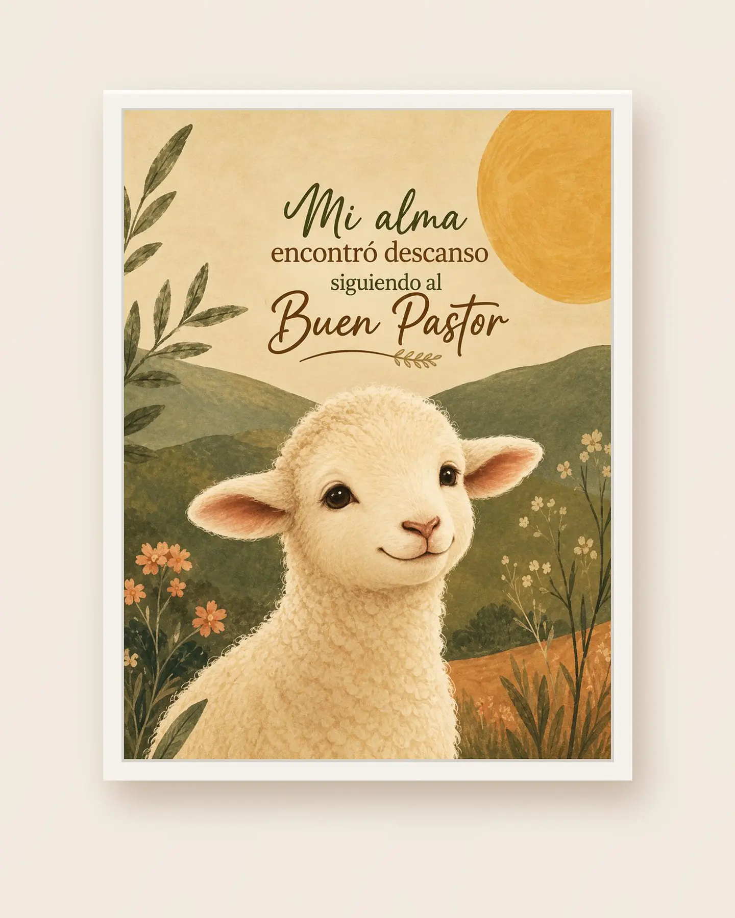Mi alma encontró descanso siguiendo al Buen Pastor (cordero) · SF-01 4