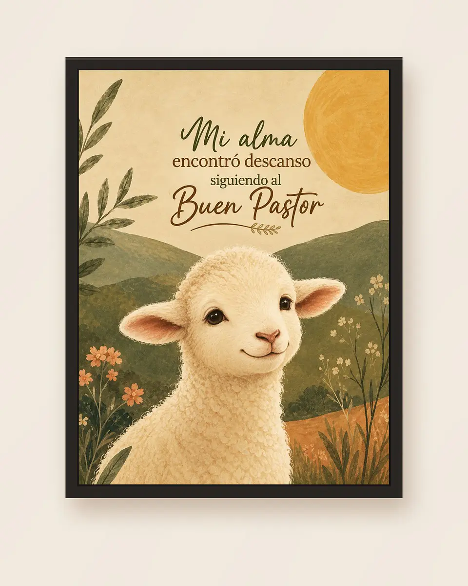 Mi alma encontró descanso siguiendo al Buen Pastor (cordero) · SF-01 5