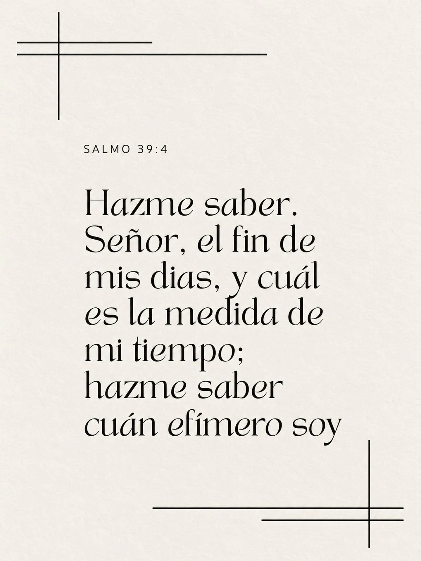 Hazme saber, Señor, el fin de mis días · QS-07 2