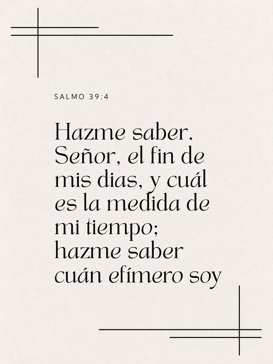 Hazme saber, Señor, el fin de mis días · QS-07 2