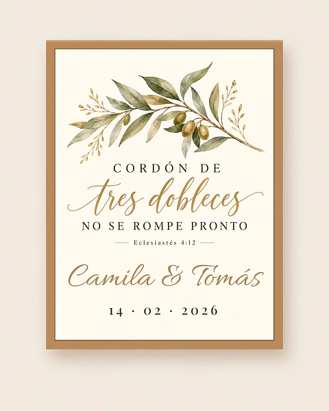 Matrimonio: Cordón de tres dobleces · PZ-02