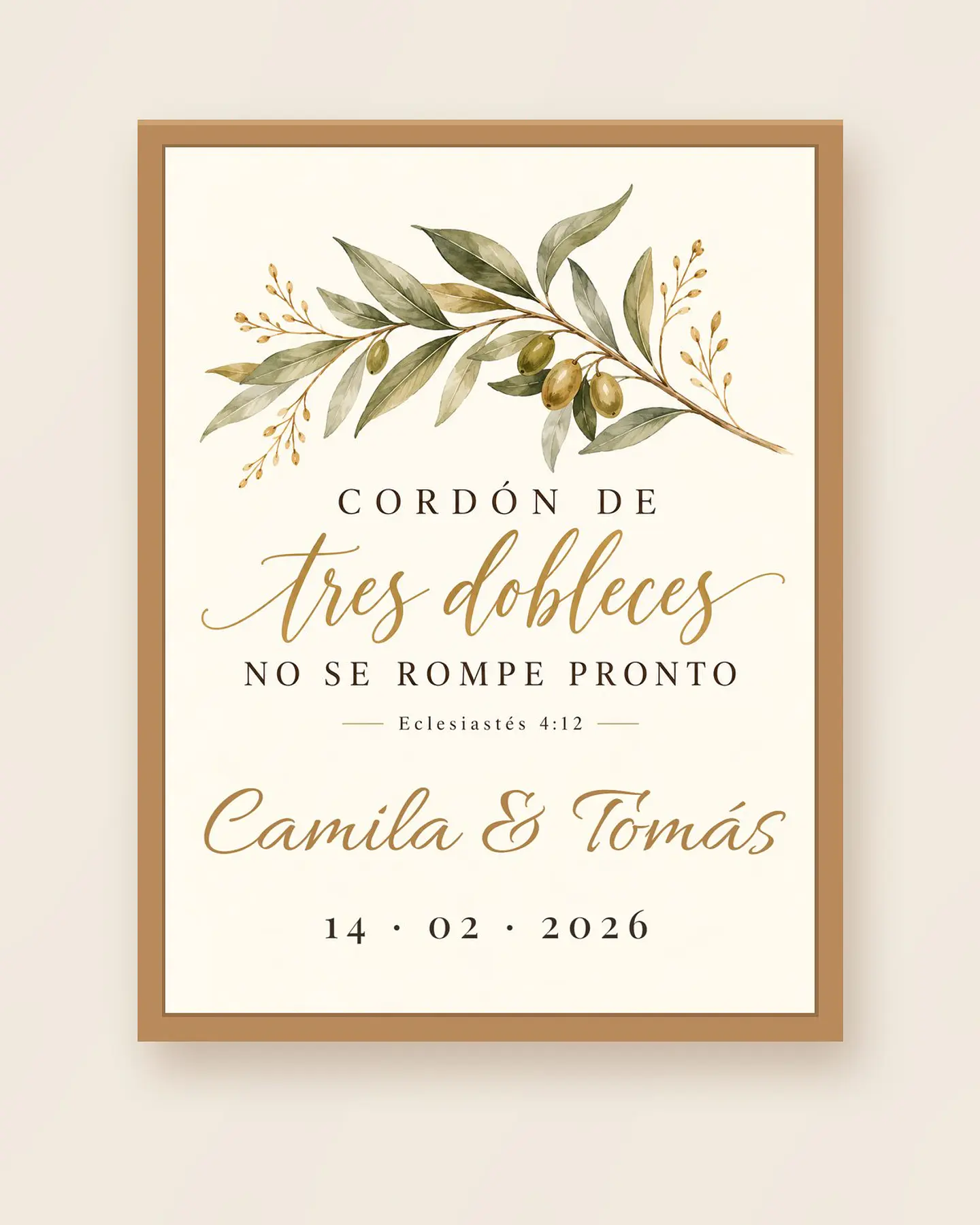 Matrimonio: Cordón de tres dobleces · PZ-02 1