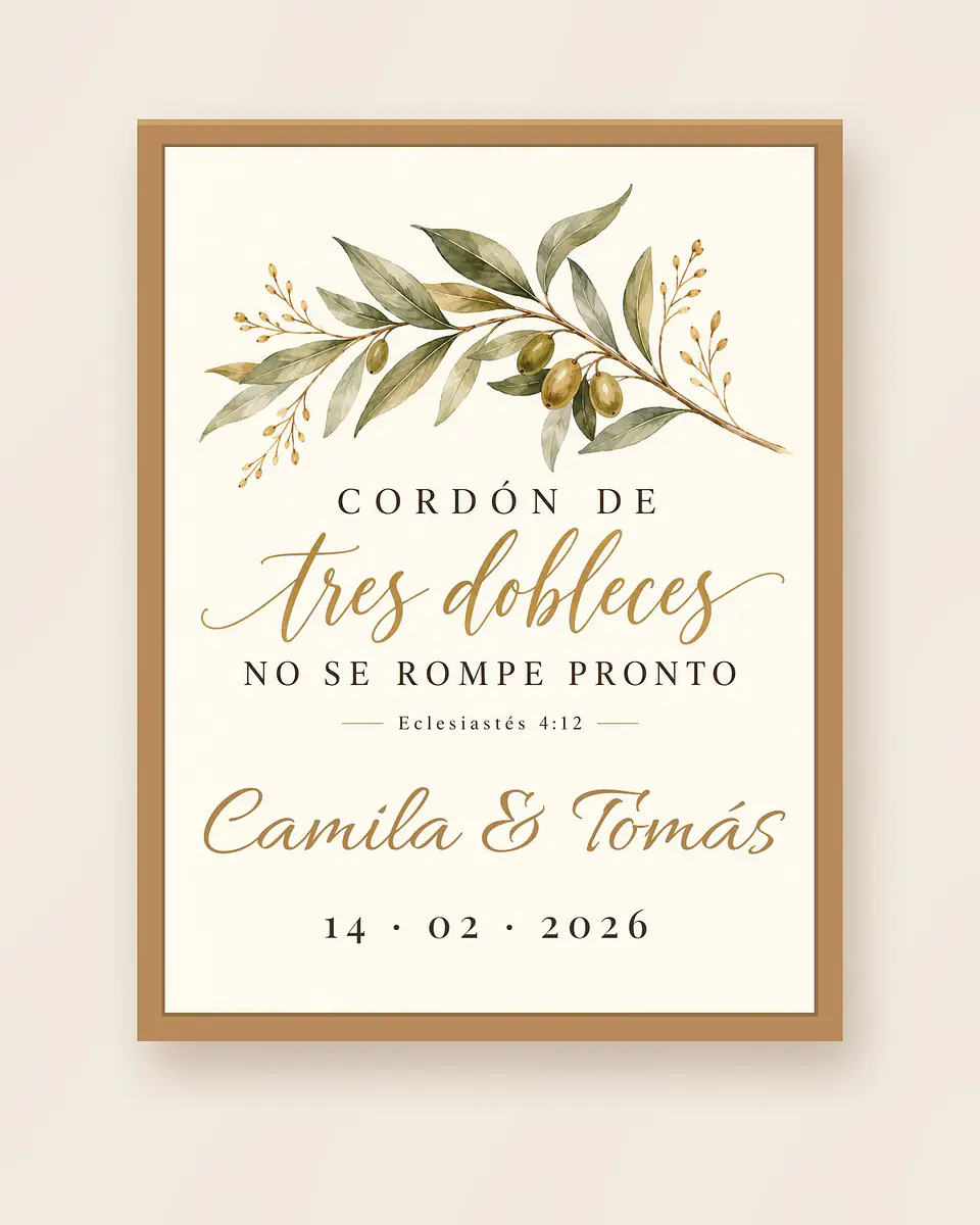 Matrimonio: Cordón de tres dobleces · PZ-02 1