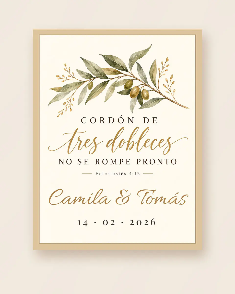 Matrimonio: Cordón de tres dobleces · PZ-02 3