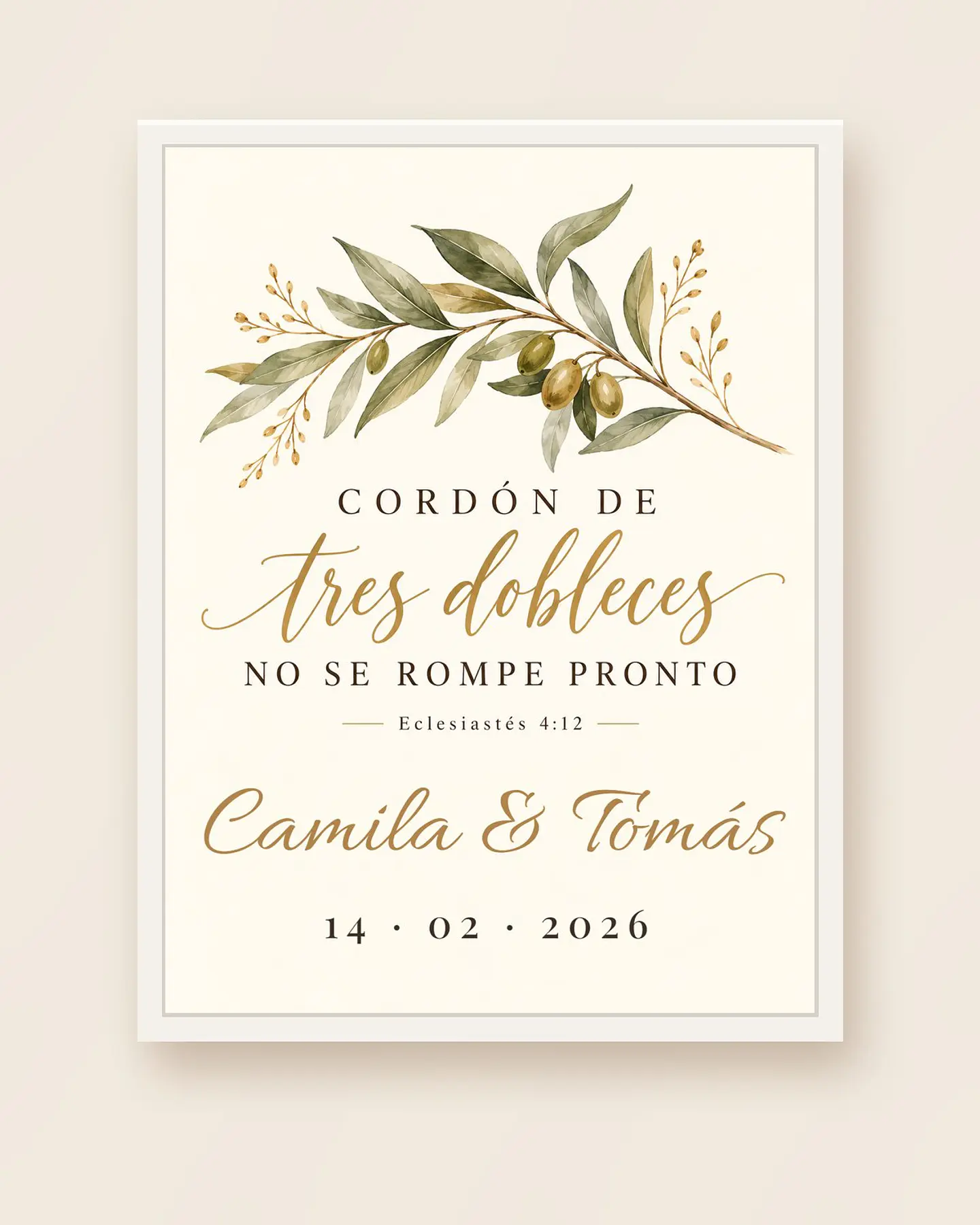 Matrimonio: Cordón de tres dobleces · PZ-02 4
