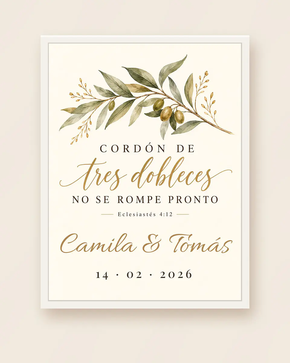 Matrimonio: Cordón de tres dobleces · PZ-02 4
