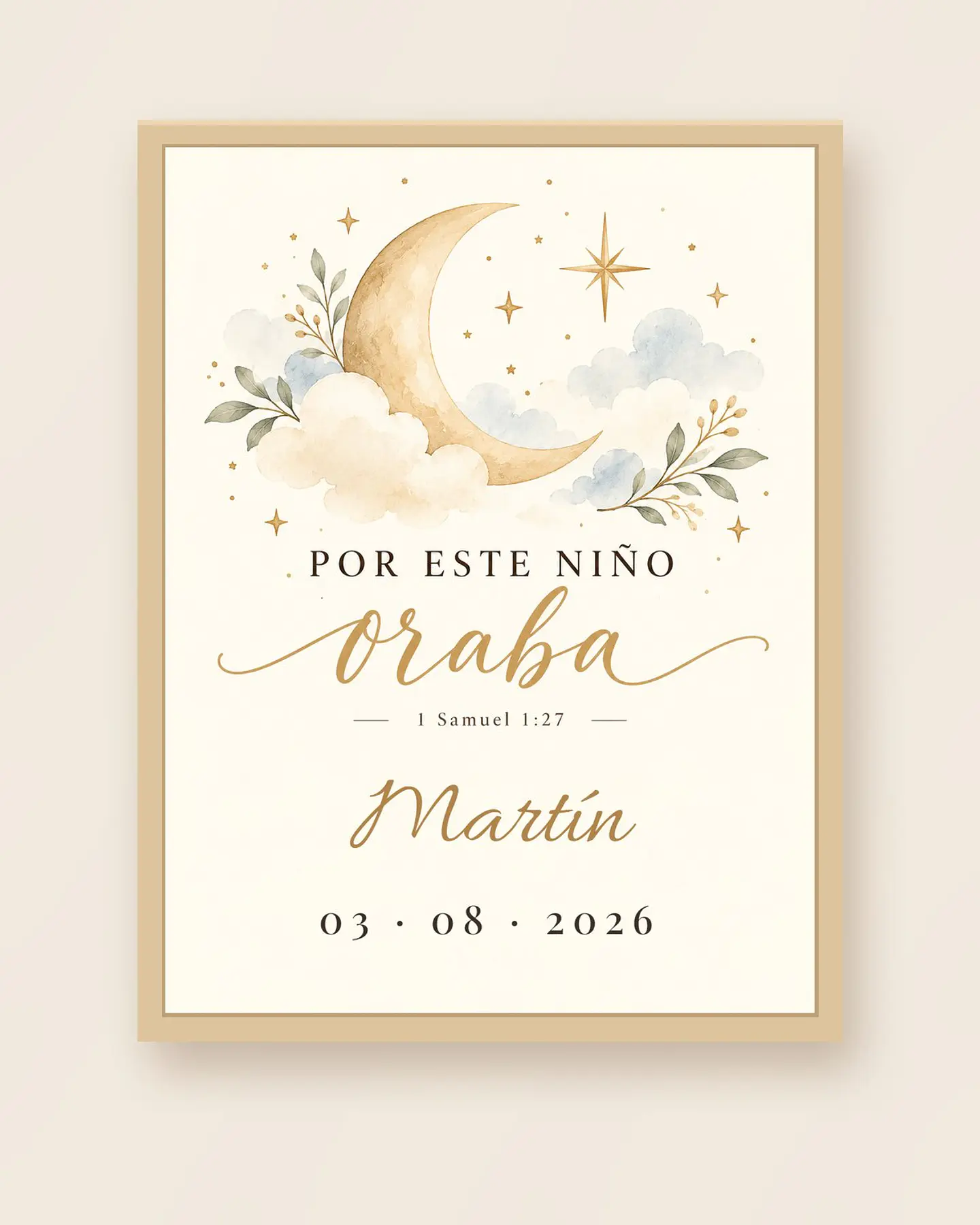 Bebé o bautizo: Por este niño oraba · PZ-03 3