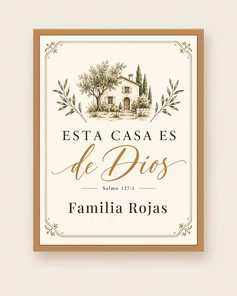 Hogar con nombre: Esta casa es de Dios · PZ-04