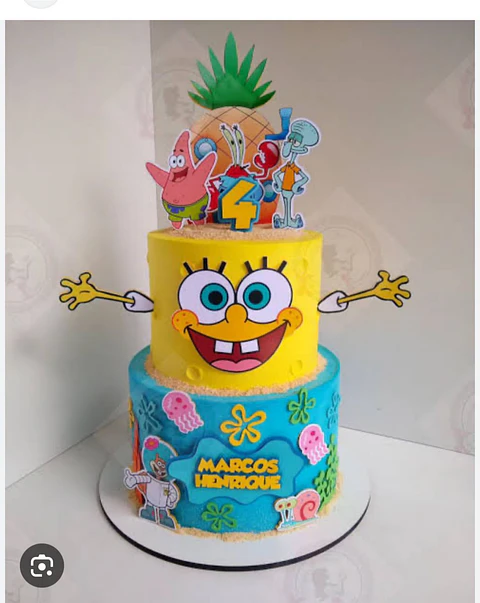 Arquivo de Corte Topo de Bolo  Bob Esponja