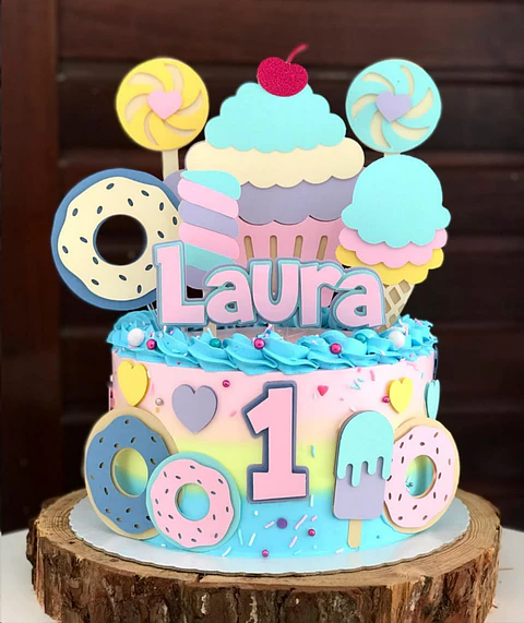 Arquivo de Corte Topo de Bolo Doces 2