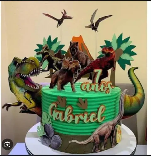 Arquivo de Corte Topo de Bolo Dinossauro