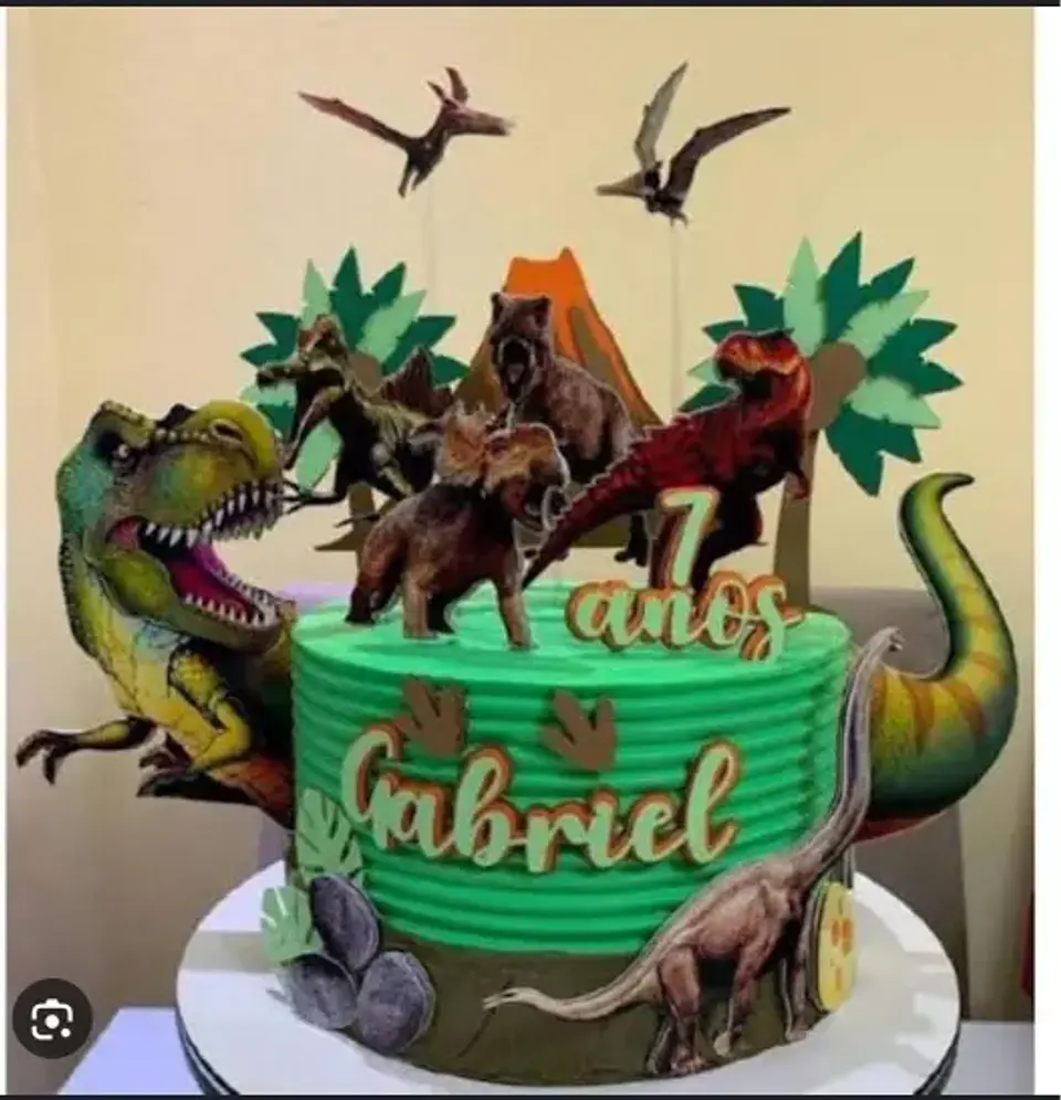 Arquivo de Corte Topo de Bolo Dinossauro 1