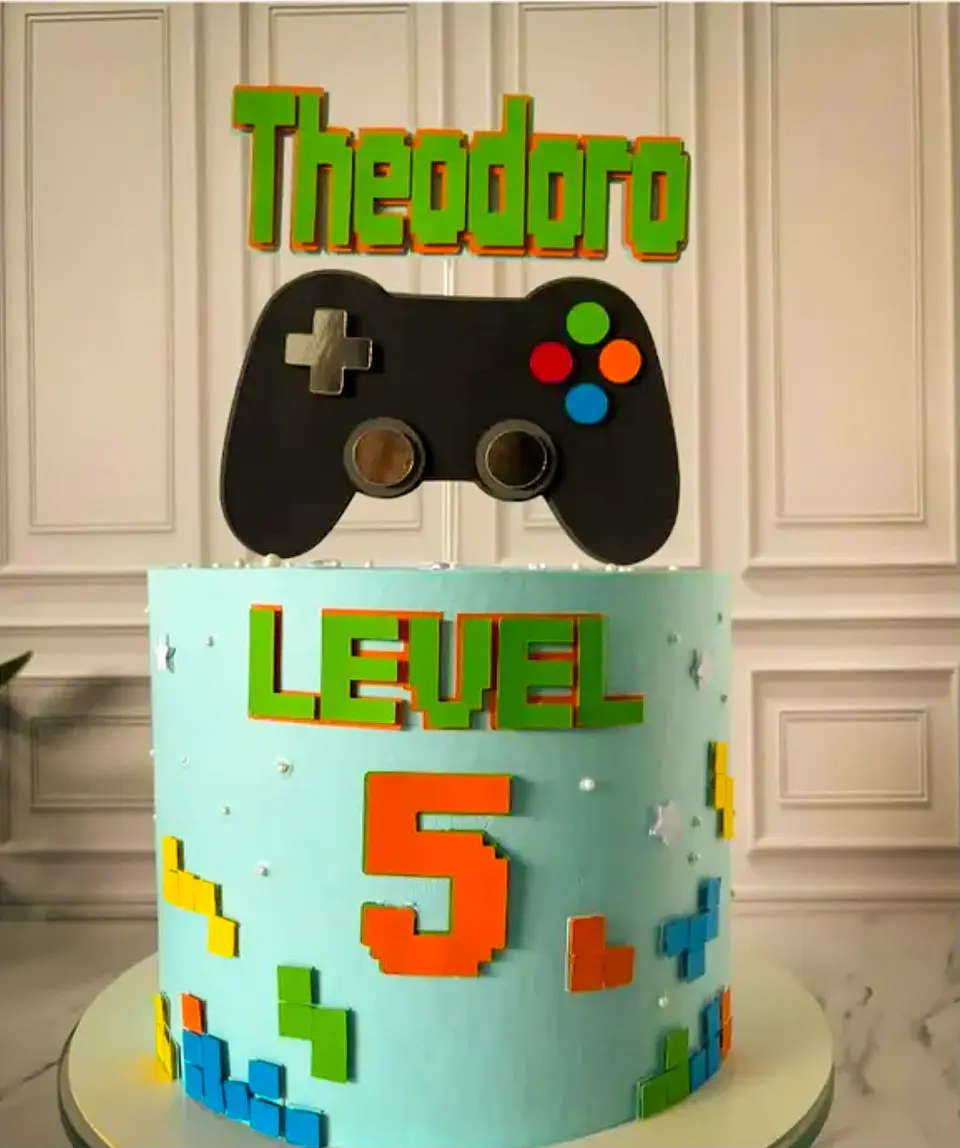 Arquivo de Corte Topo de Bolo Video Game 1
