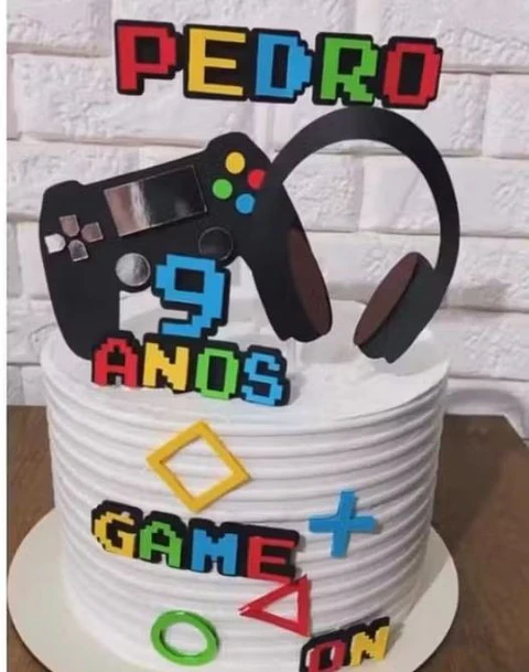 Arquivo de Corte Topo de Bolo Video Game