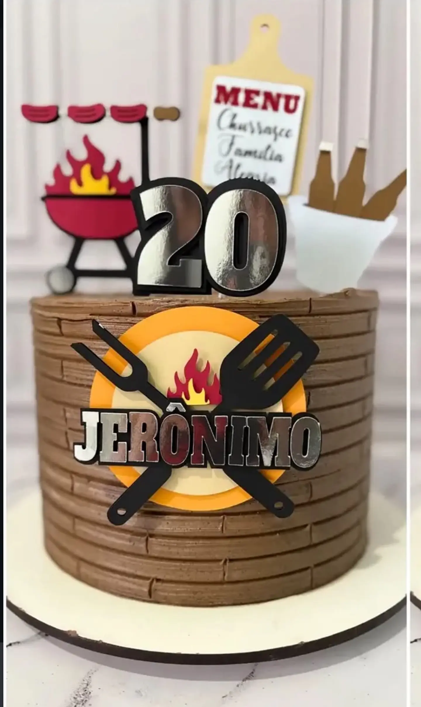 Arquivo de Corte Topo de Bolo Churrasco 1