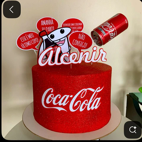 Arquivo de Corte Topo de Bolo Coca Cola