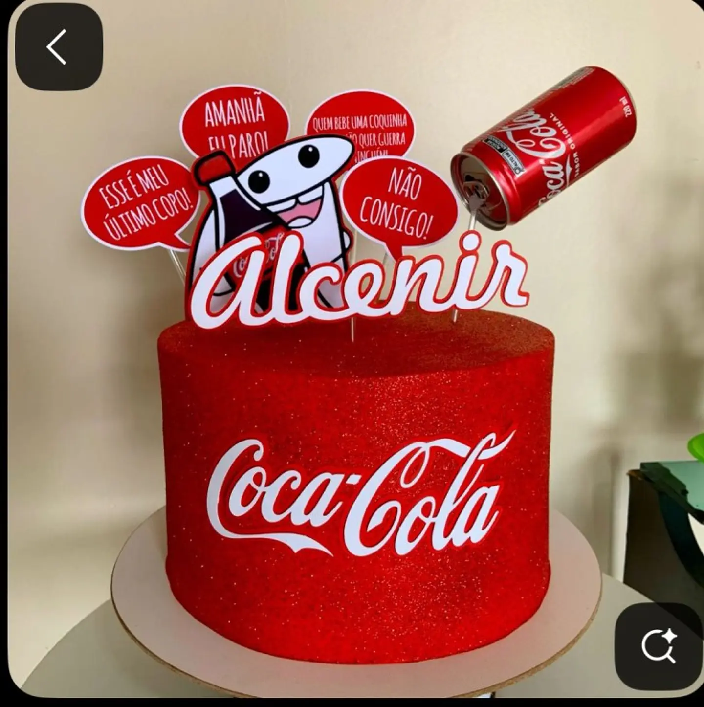 Arquivo de Corte Topo de Bolo Coca Cola 1