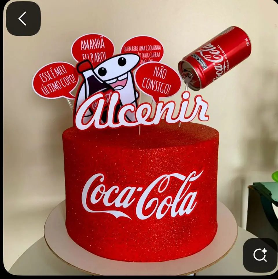 Arquivo de Corte Topo de Bolo Coca Cola 1
