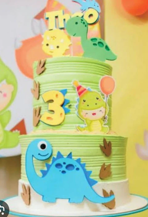 Arquivo de Corte Topo de Bolo Dinossauro Baby