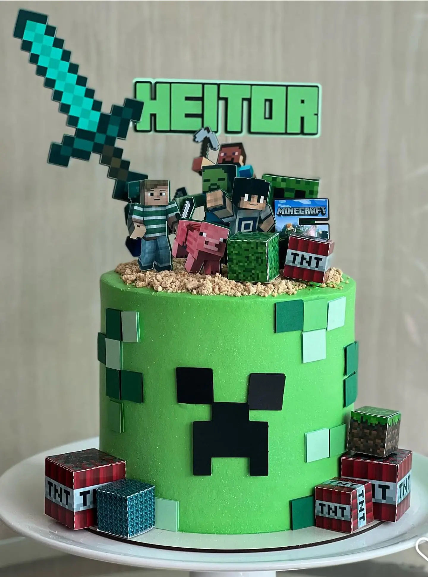 Arquivo de Corte Topo de Bolo Minecraft 1