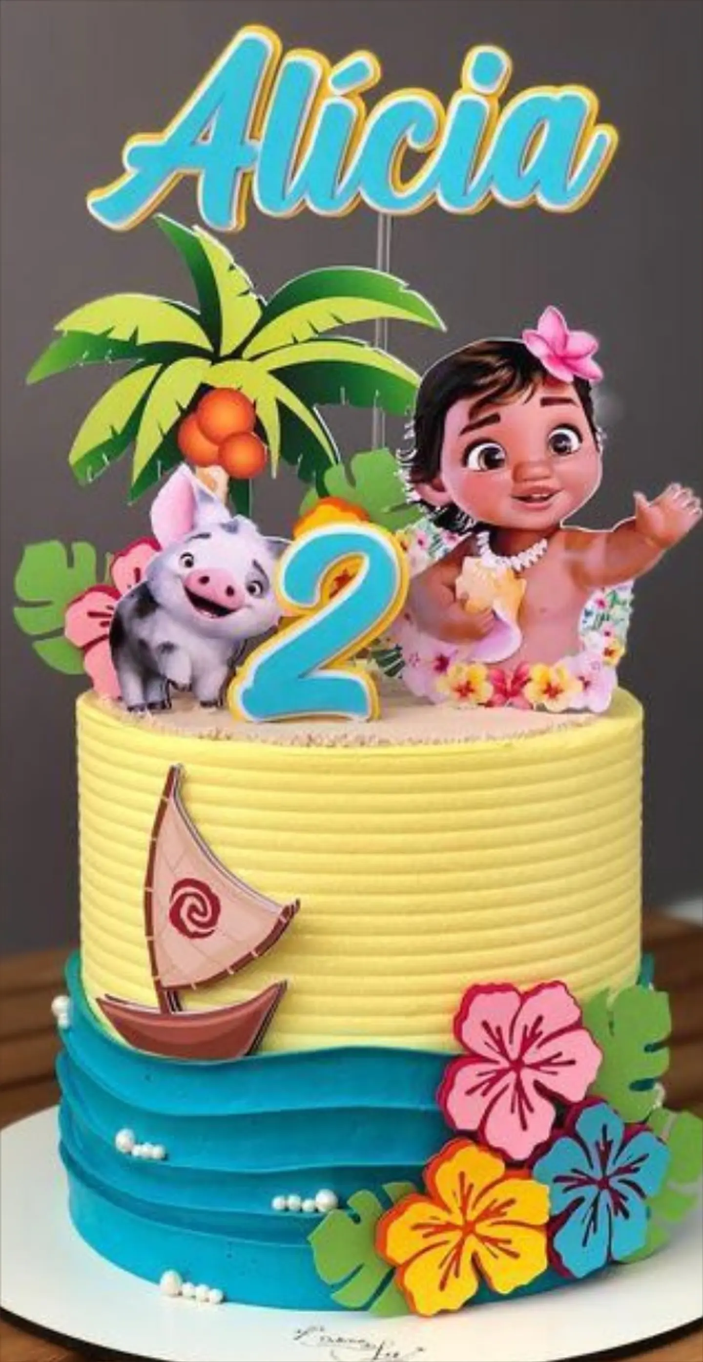 Arquivo de Corte Topo de Bolo Moana Baby 1