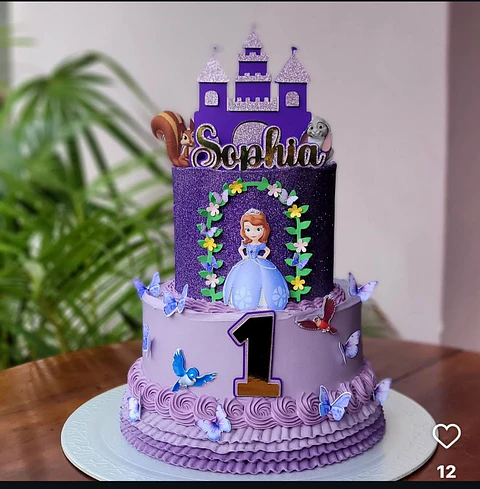 Arquivo de Corte Topo de Bolo Princesa Sofia