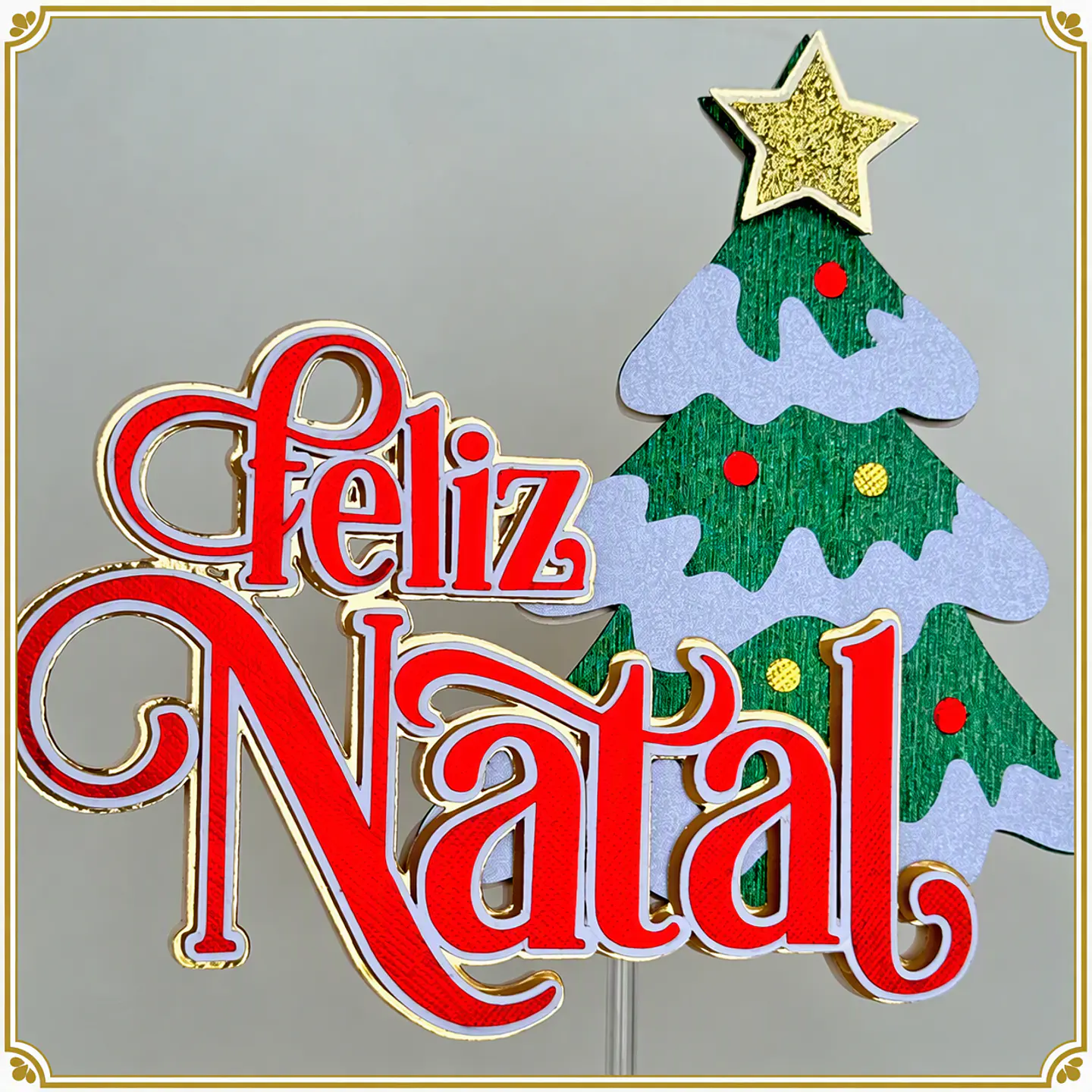 Arquivo de Corte Topo de Bolo Feliz Natal 1
