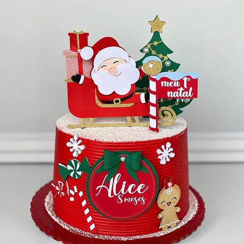 Arquivo de Corte Topo de Bolo Meu Primeiro Natal