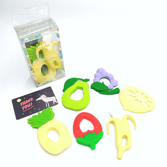 Set of 6 silicone teethers