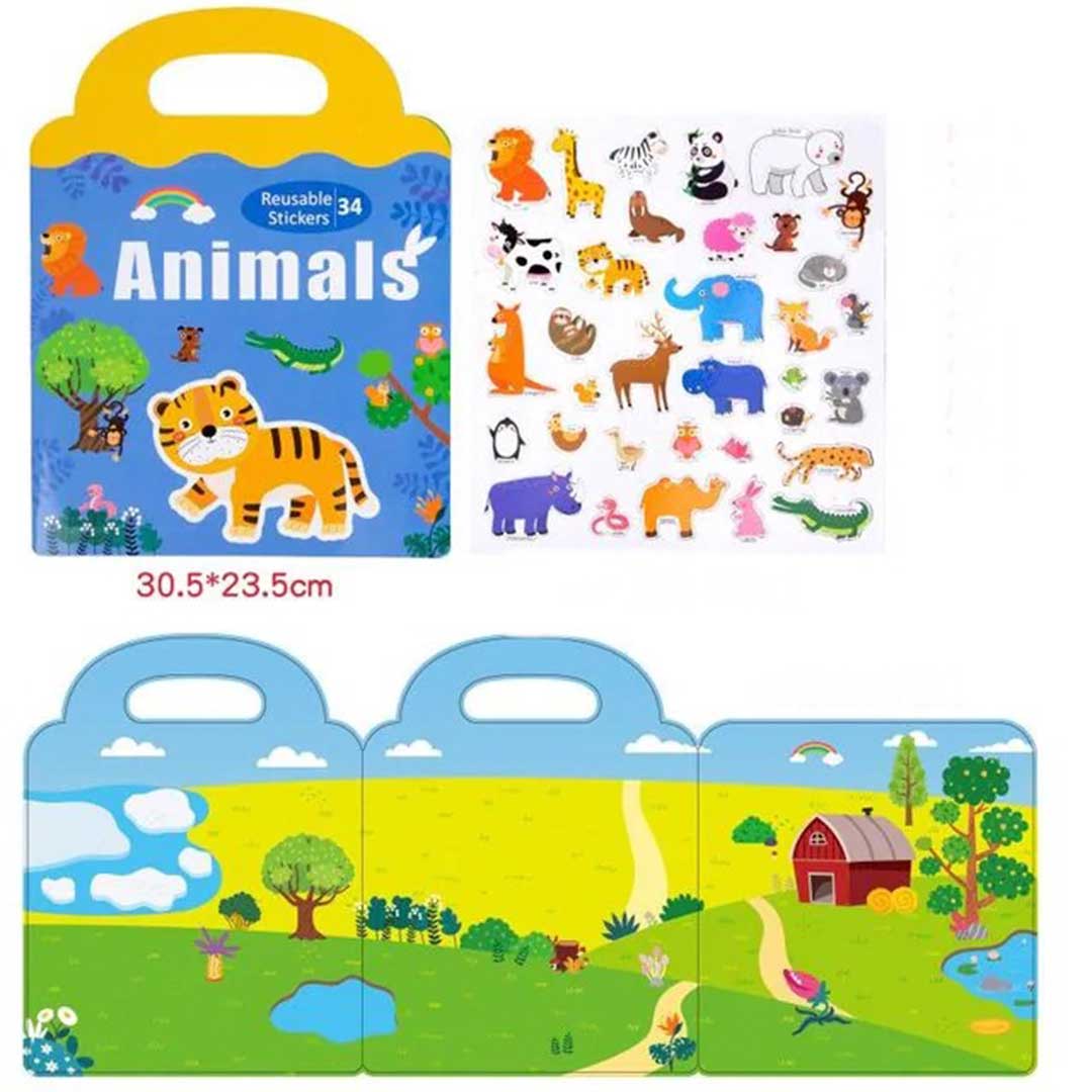 Libro con stickers magnéticos