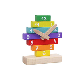 Reloj Puzzle con bloques Apilable
