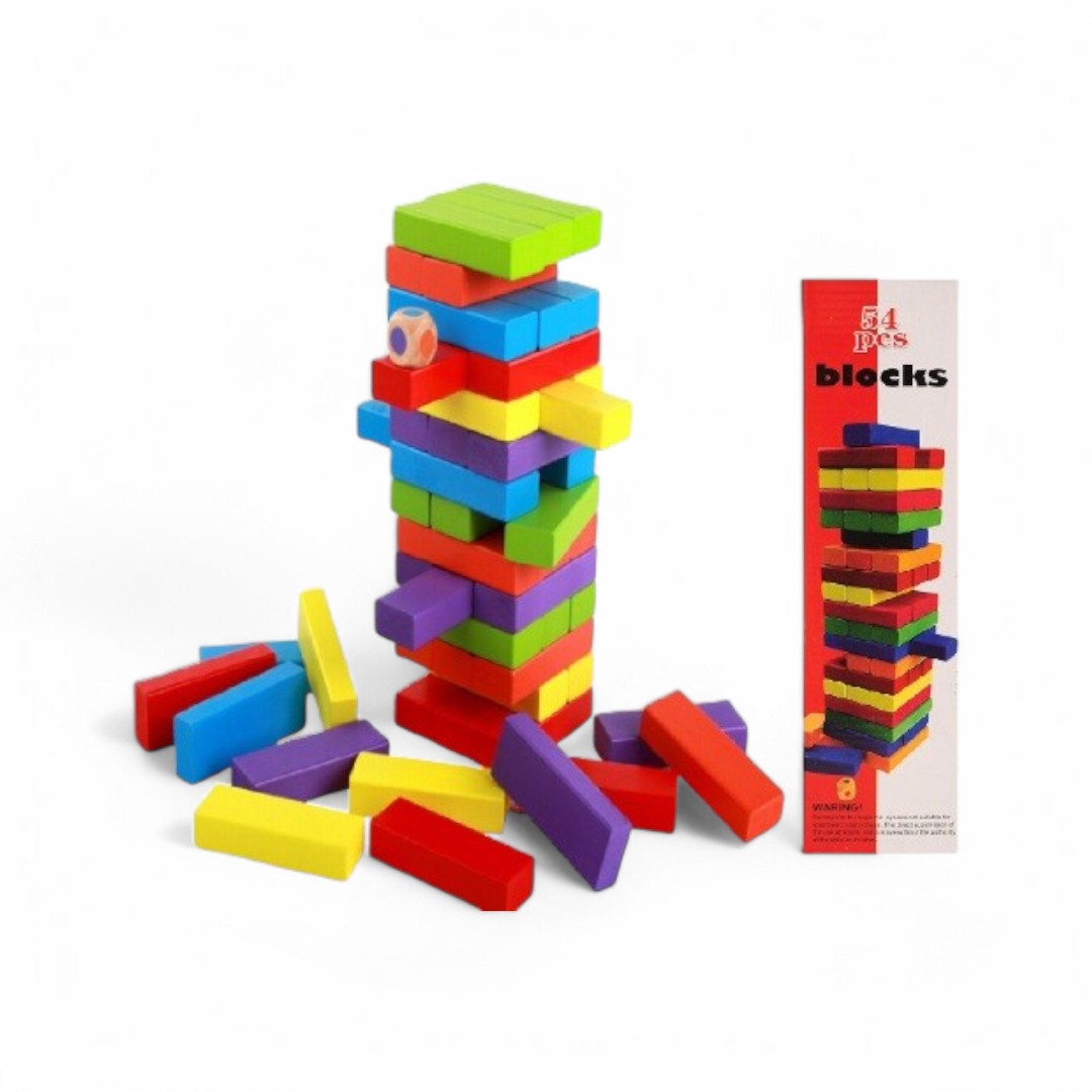 Juego Jenga de madera - Colores