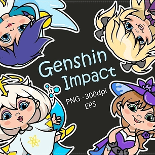 KIT DIGITAL GENSHIN IMPACT CUTE