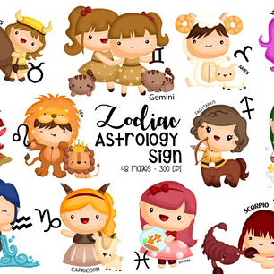 KIT DIGITAL ZODIACO / SIGNOS (PNG)