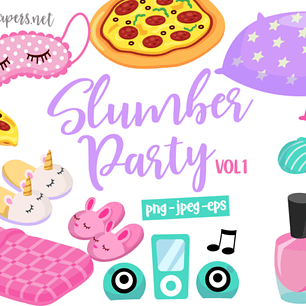 KIT DIGITAL FESTA DO PIJAMA / NOITE DAS MENINAS (PNG)