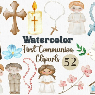 KIT DIGITAL MINHA PRIMEIRA COMUNHÃO (PNG)