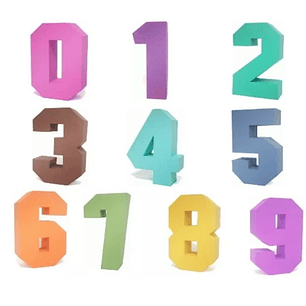 NÚMEROS 3D (STUDIO E SVG)