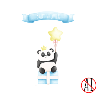 KIT DIGITAL PANDA BABY BOY (PNG)