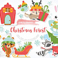 KIT DIGITAL ANIMAIS FLORESTA / NATAL (PNG) - Thumbnail 1