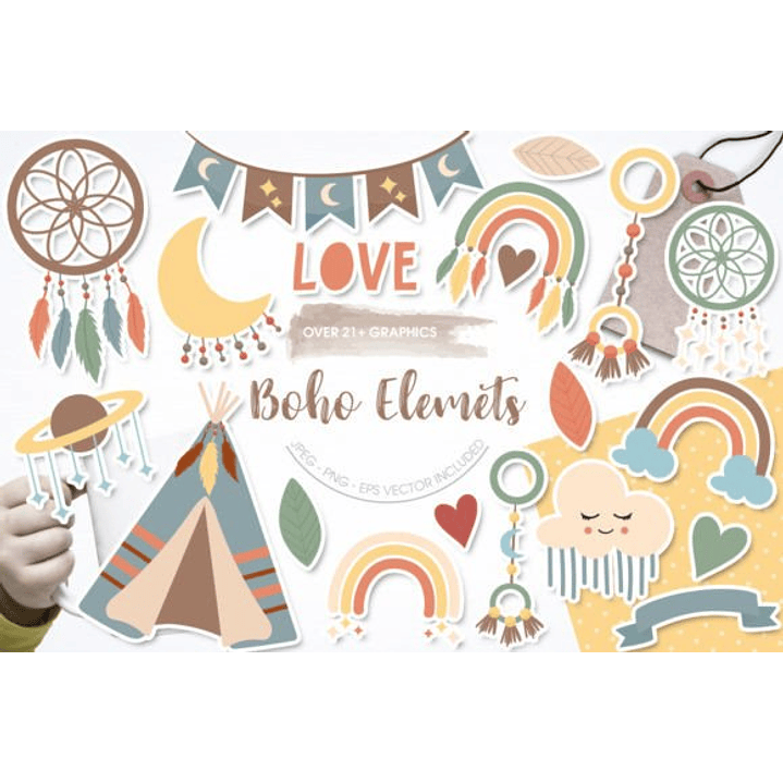 KIT DIGITAL BOHO (PNG) 1