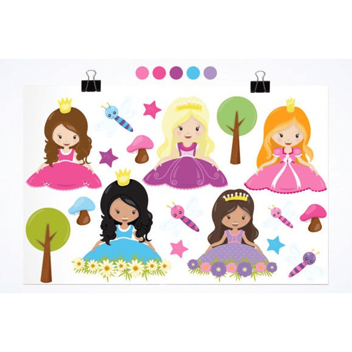 KIT DIGITAL PRINCESAS (PNG) 1