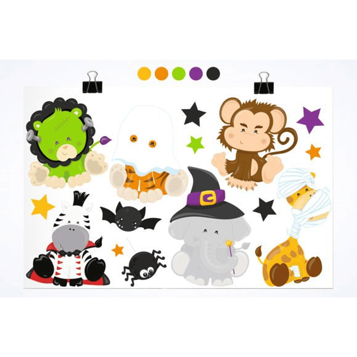 KIT DIGITAL HALLOWEEN ANIMAIS (PNG) 2