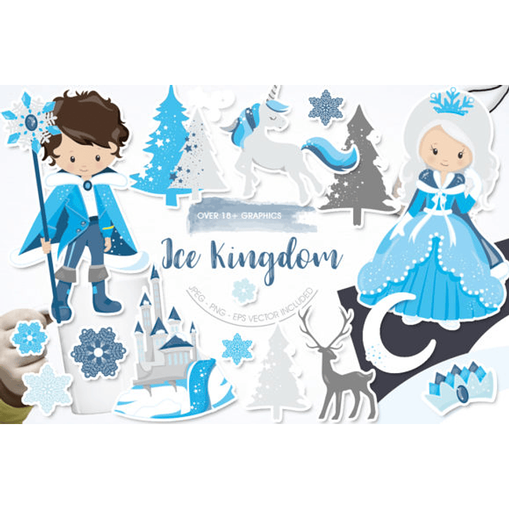 KIT DIGITAL PRINCIPE E PRINCESA (PNG) 1