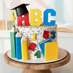 ARQUIVO DE CORTE TOPO DE BOLO ABC FORMATURA (STUDIO E SVG)