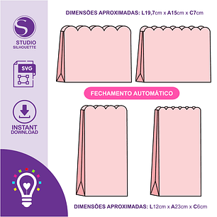 ARQUIVO DE CORTE SACOLA (SVG E STUDIO)