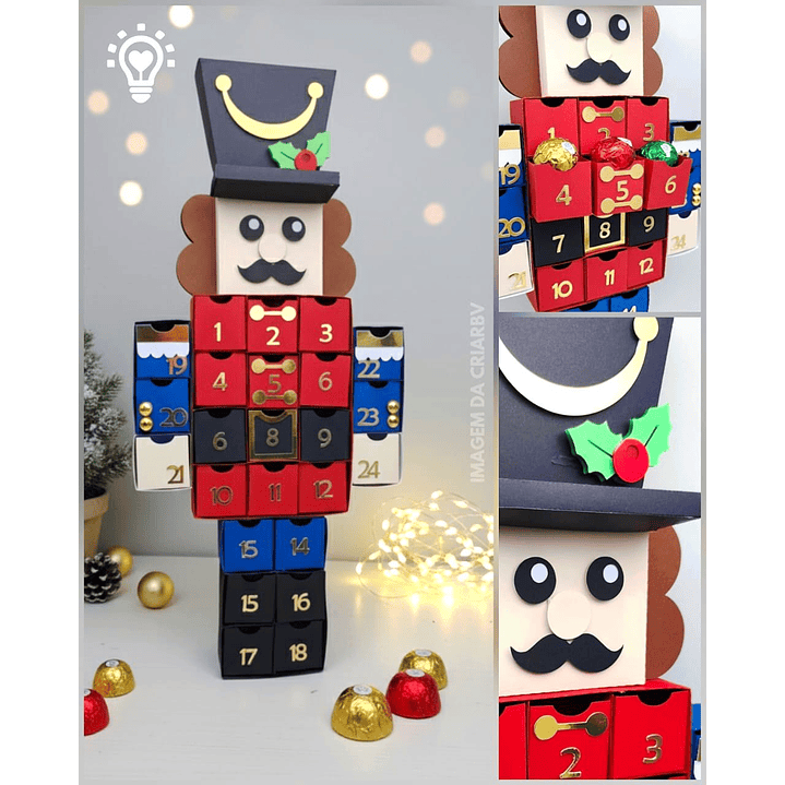 CALENDÁRIO ADVENTO QUEBRA NOZES DE NATAL ( APENAS STUDIO) 1